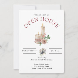 URLAUB OFFENES HAUS CHRISTMAS CANDLE EINLADUNG