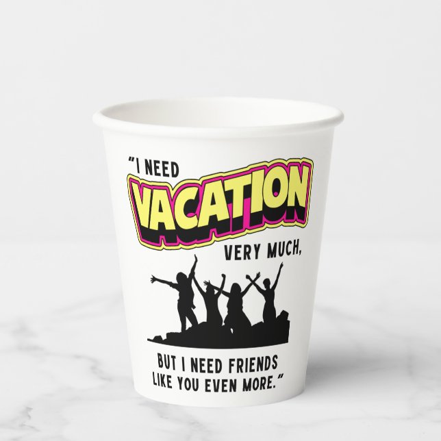 URLAUB PAPPBECHER (Vorderseite)