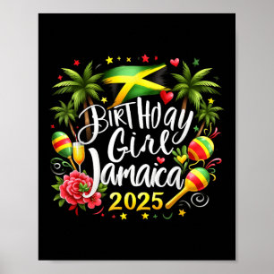 Urlaub passend zum Geburtstag Mädchen Jamaika 2025 Poster
