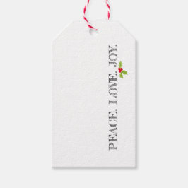Urlaub PEACE. LIEBE. JOY. Weihnachten Geschenkanhänger