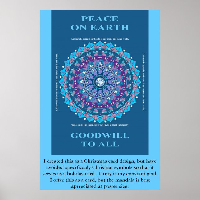 URLAUB PEACE MANDALA POSTER (Vorne)