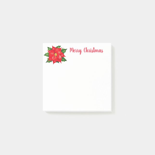 Urlaub Post-it-Notes-Poinsettia Post-it Klebezettel (Vorderseite)