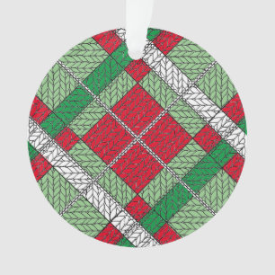 URLAUB RAUTE STRICK Akrylkreissornament Ornament