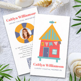 Urlaub Real Anwesen Foto QR Code Fun Beach House Visitenkarte