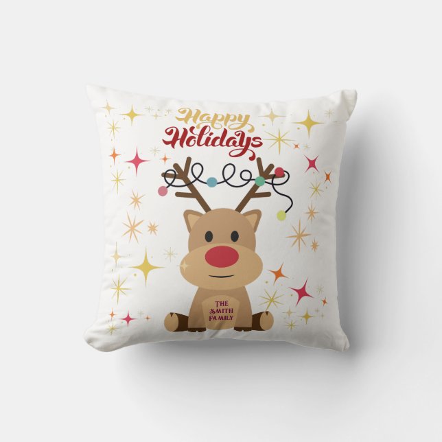 URLAUB REINDEER PILLOW DECOR KISSEN (Vorderseite)
