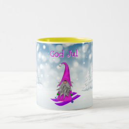 Urlaub| Schneeschuhrosa Nisse Zweifarbige Tasse