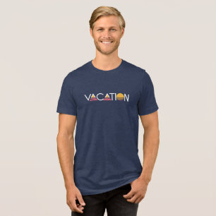 Urlaub Sonnenaufgang Design kühne Typografie mit S Tri-Blend Shirt