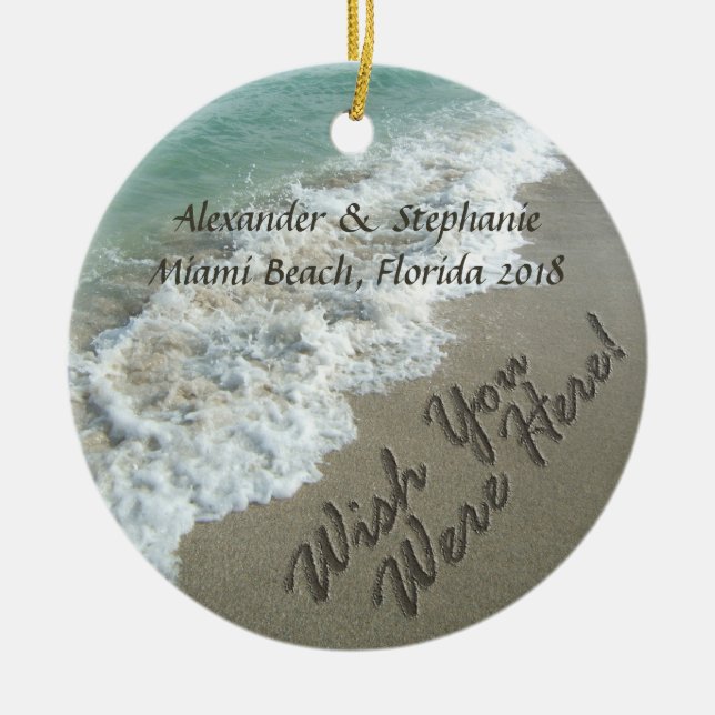 Urlaub Strand Souvenir Weihnachtsdekoration Keramikornament (Vorne)