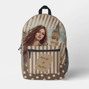 Urlaub, Treffen Sie mich am Big Ben, Romantischer  Bedruckter Rucksack