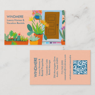 Urlaub Vermietung Real Anwesen Agent Realtor QR Co Visitenkarte