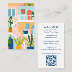Urlaub Vermietung Real Anwesen Agent Realtor QR Co Visitenkarte