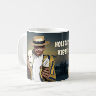 Urlaub Vibes. Unbestimmte Kreatur macht eine Pause Kaffeetasse