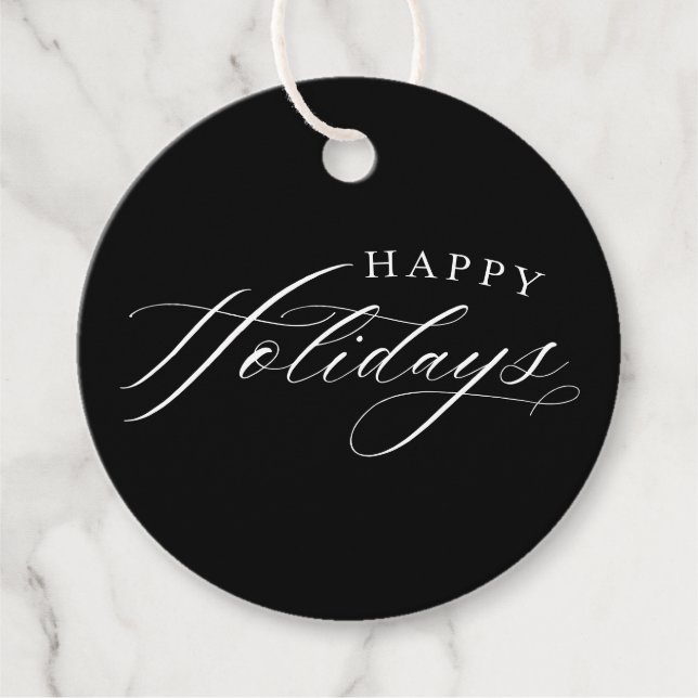 URLAUB WRAPPING Happy Holidays niedlich elegantes  Geschenkanhänger (Vorderseite)
