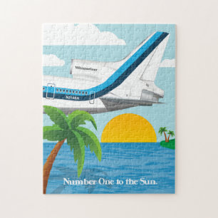 Urlaub zum Sun Airplane Puzzle