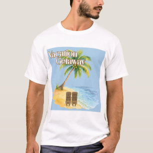 Urlaubs-Auszeit Tropischer Strand Herren T-Shirt
