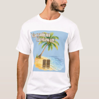 Urlaubs-Auszeit Tropisches-Strand T-Shirt