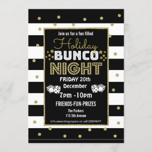 Urlaubs-Bunco-Abend, Bunco-Party PTA-Veranstaltung Einladung