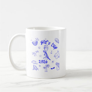 Urlaubs-Kreuzfahrt am tropischen Strand für Mädche Kaffeetasse