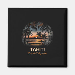 Urlaubs-Souvenir Palme Tahiti Magnet