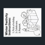 Urlaubsanweisungen Feiertagspostkarte<br><div class="desc">Während der Ferien,  behalt es einfach.</div>