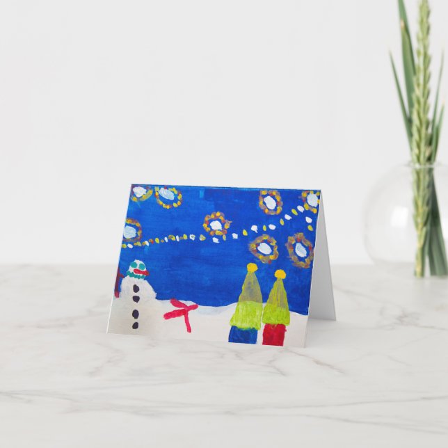 Urlaubsbeleuchtung Feiertagskarte (Vorderseite)