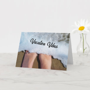 Urlaubsgefühle Reise Grüße Strandferien Karte