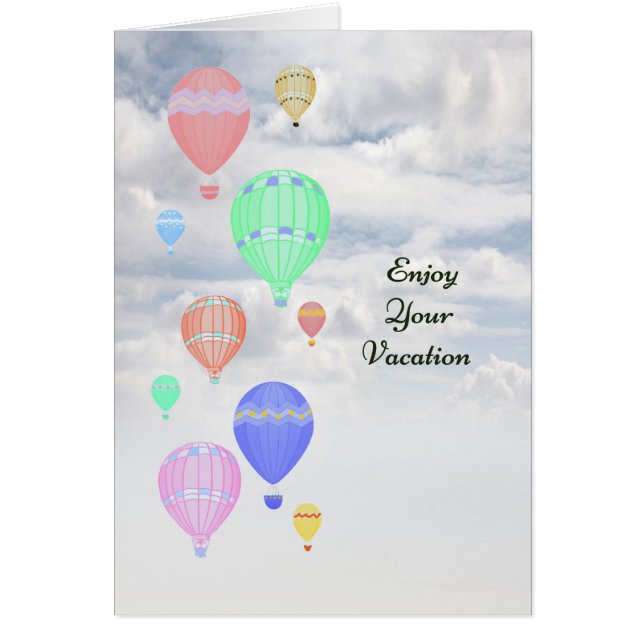 Urlaubskarte mit Heißluftballons (Vorne)