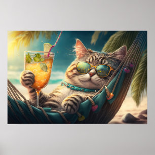Urlaubskatze Poster