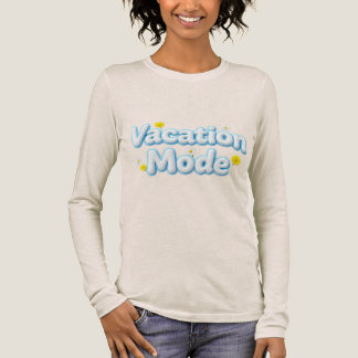 Urlaubsmodus 3D Puffy-Typografie Daisy Longsleeve Tri-Blend Shirt