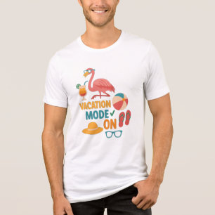 Urlaubsmodus Ein Flamingo T-Shirt – Sommer Strand Tri-Blend Shirt