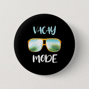 Urlaubsmodus Palm Sungles Shirt Strand Sommertime Button
