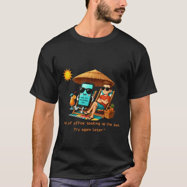 Urlaubsmodus T Shirt für den Menschen (Vorderseite)