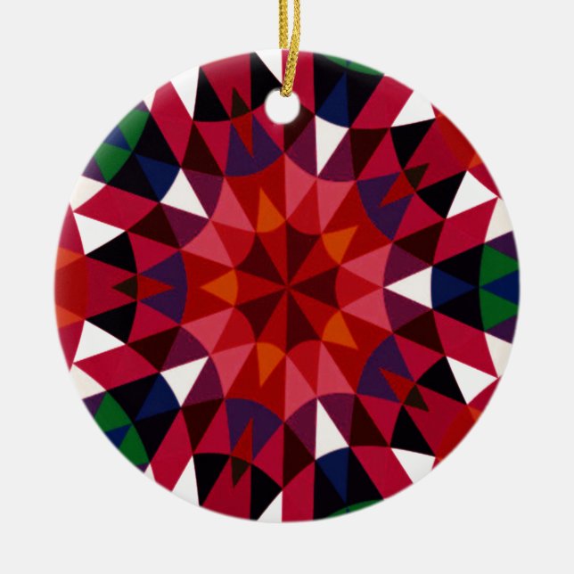 Urlaubsmuster Keramik Ornament (Vorne)