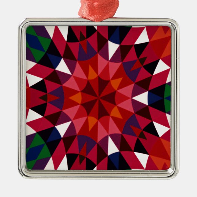 Urlaubsmuster Silbernes Ornament (Vorne)