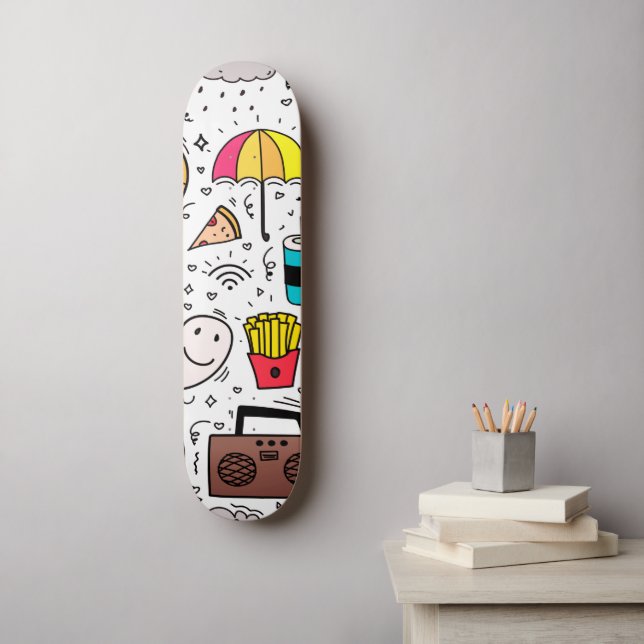 Urlaubsmuster Skateboard (Wandkunst)