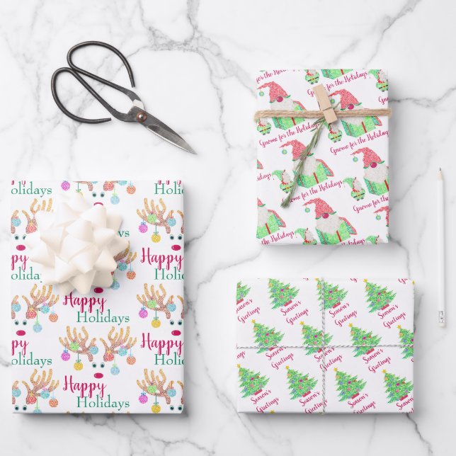 Urlaubspapier Geschenkpapier Set (Vorderseite)