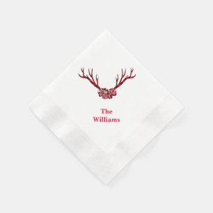 Urlaubspapier Napkins-Karierte Hirschantler Serviette