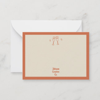 Urlaubsparty-Einladung Dicke Grenze Champagner Mitteilungskarte