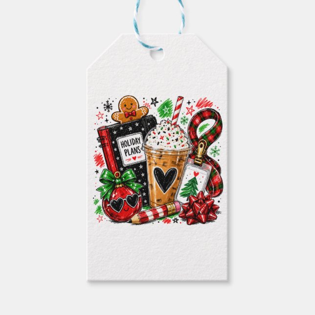 Urlaubspläne & Kaffee Geschenkanhänger (Vorderseite)