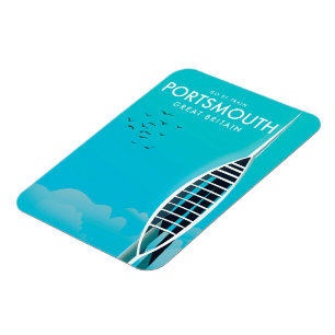 Urlaubsposter Portsmouth Großbritannien Magnet