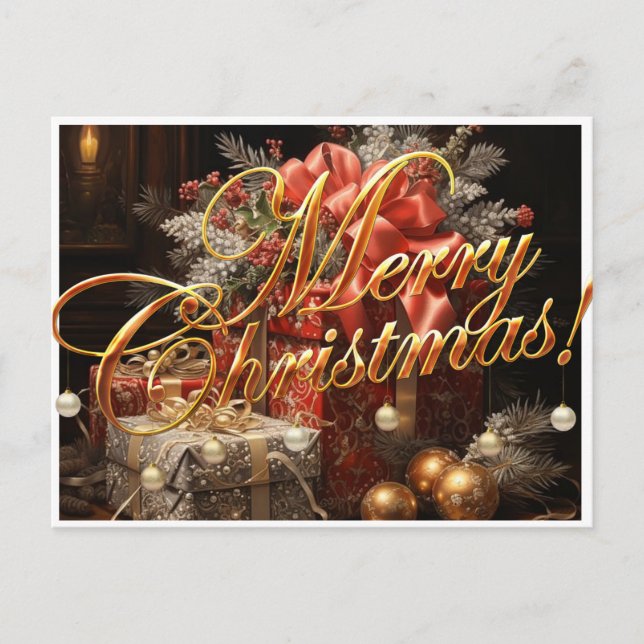 Urlaubspostkarte Frohe Weihnachten (Vorderseite)