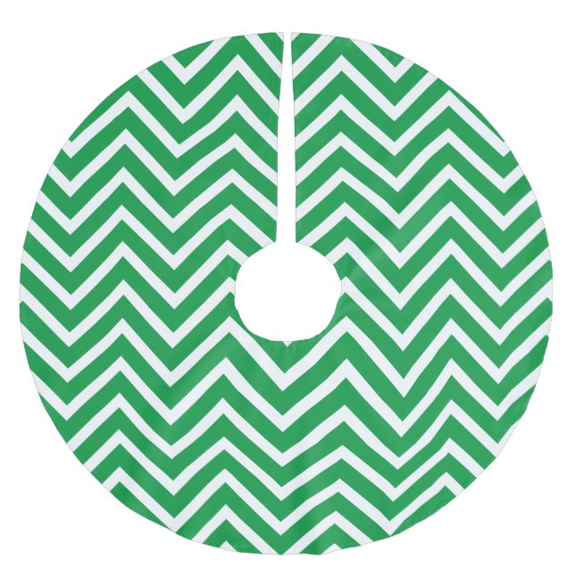 Urlaubssaison Zickzack Muster Polyester Weihnachtsbaumdecke (Vorderseite)