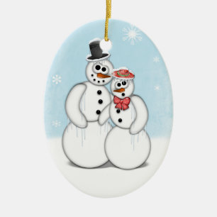 Urlaubsschnee Keramik Ornament