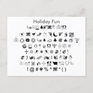 Urlaubsspass - Zazzle-Schriftart-Mustervorlage mit Postkarte