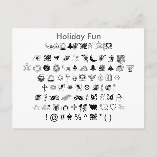 Urlaubsspass - Zazzle-Schriftart-Mustervorlage mit Postkarte (Vorderseite)