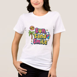 Urlaubsstimmung – Sonne, Sand, Lächeln Cartoon Dam Tri-Blend Shirt