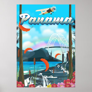 Urlaubstext Panama River Poster