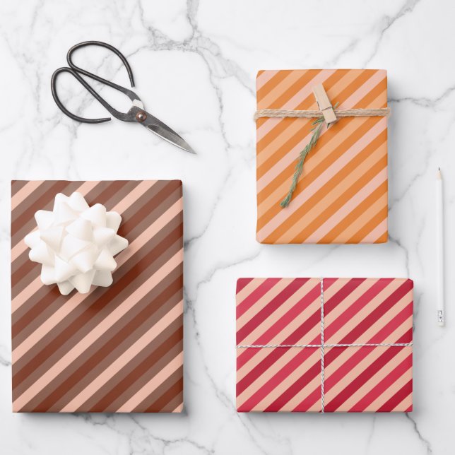 Urlaubstriche Geschenkpapier Set (Vorderseite)