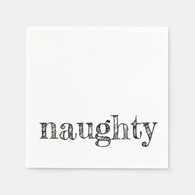 Urlaubstyppografie NUAGHTY Spaß festlich modern Serviette (Vorderseite)