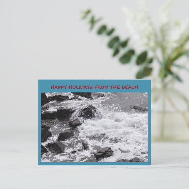 Urlaubswasser ist eine magische Postkarte (Stehend Vorderseite)